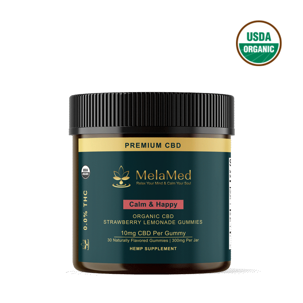 MelaMed Premium CBD Products Calm and Happy