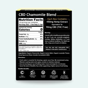 Melamed Premium Wellness|Calming Chamomile and CBD Tea Blend | 18CNT